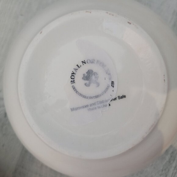 Set Of 4 Royal Norfolk Autumn Leaf Design Ceramic Bowls 6" Diameter - Picture 4 of 5